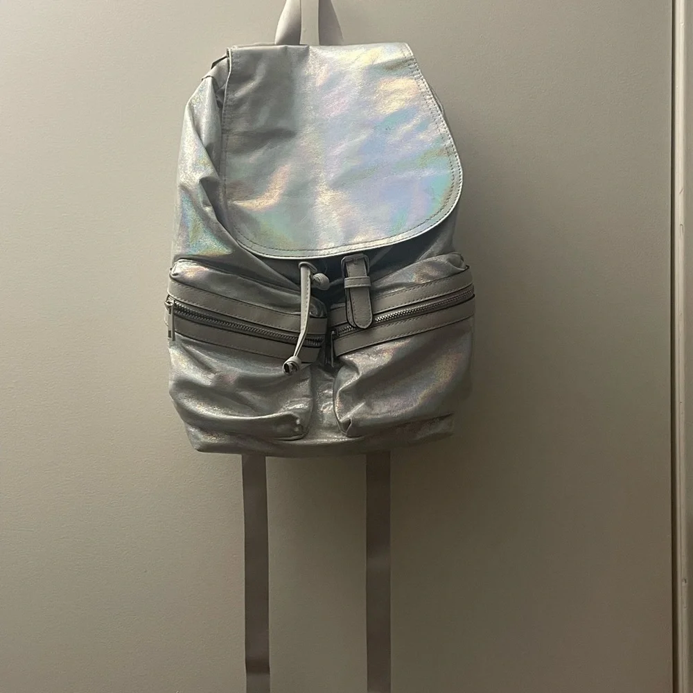 Shimmering Holographic Silver Backpack - Picture 8 of 8